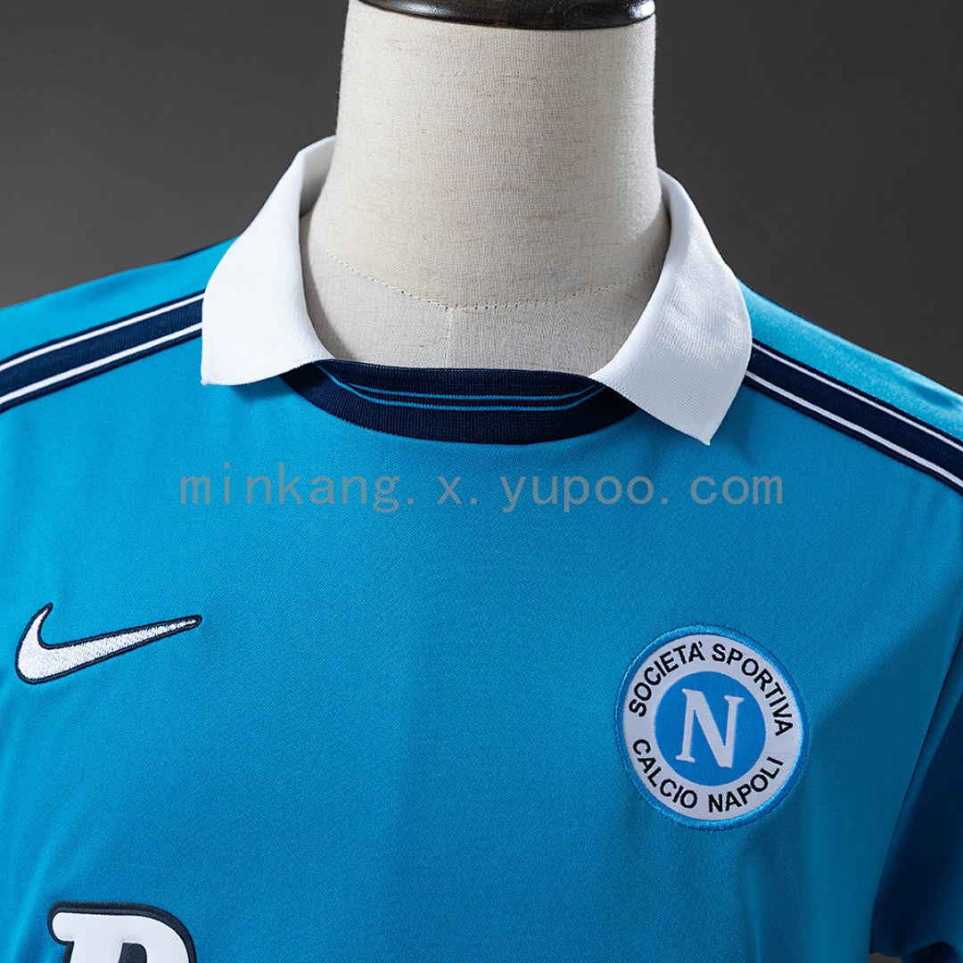 98-99 נאפולי רטרו חולצת בית ארוכה